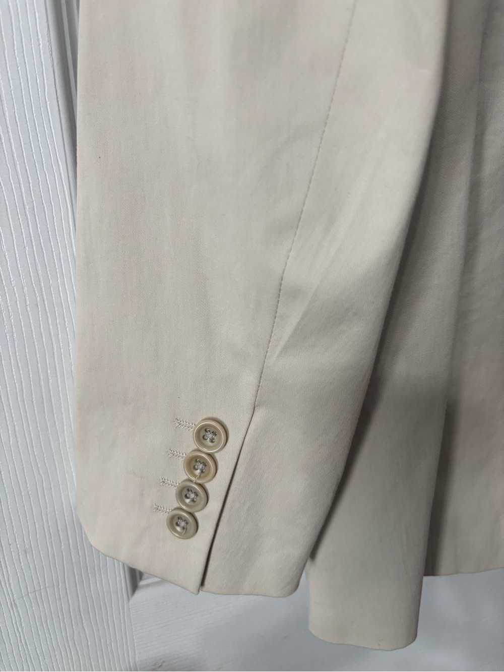 Banana Republic Beige Cotton Sport Coat 42S Short Summer Party Made In Italy - Picture 6 of 12
